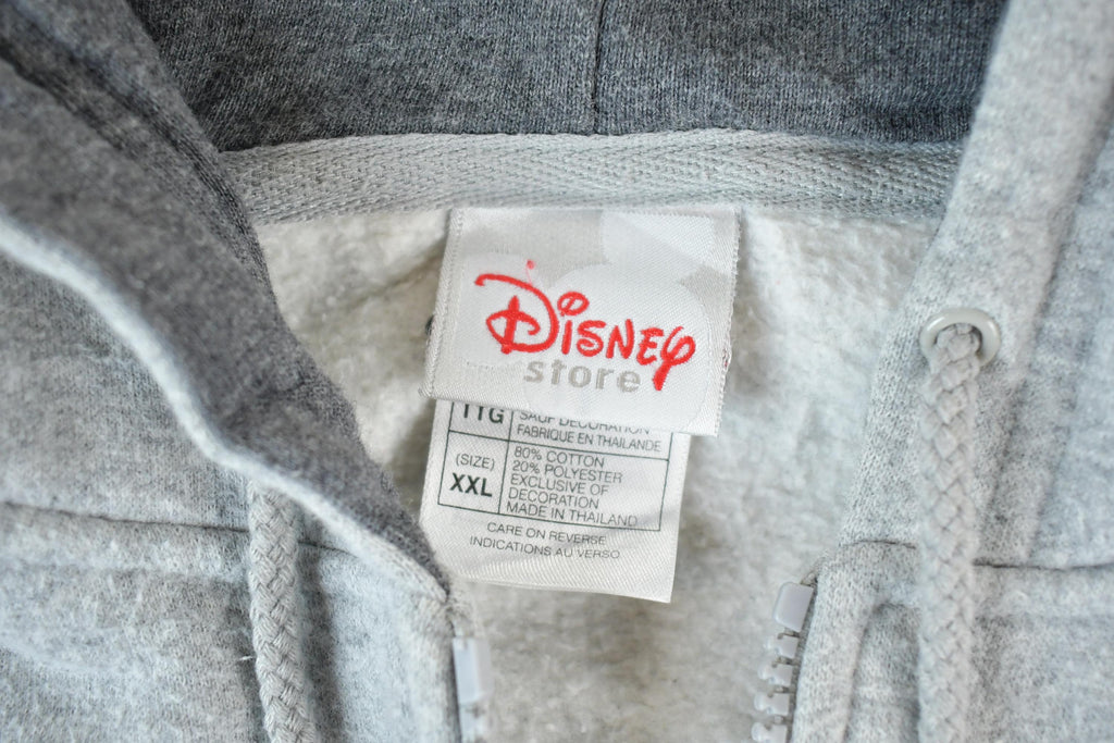 Vintage 1990s Disney Store Full Zip Hoodie Mens XL  Vintage Sweatshirt  Vintage Disney  Mickey  Embroidered Disney Sweater