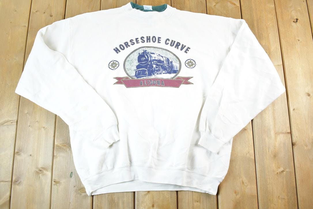 Vintage 1990s Horseshoe Curve Altoona Train Crewneck Sweatshirt Mens XXL