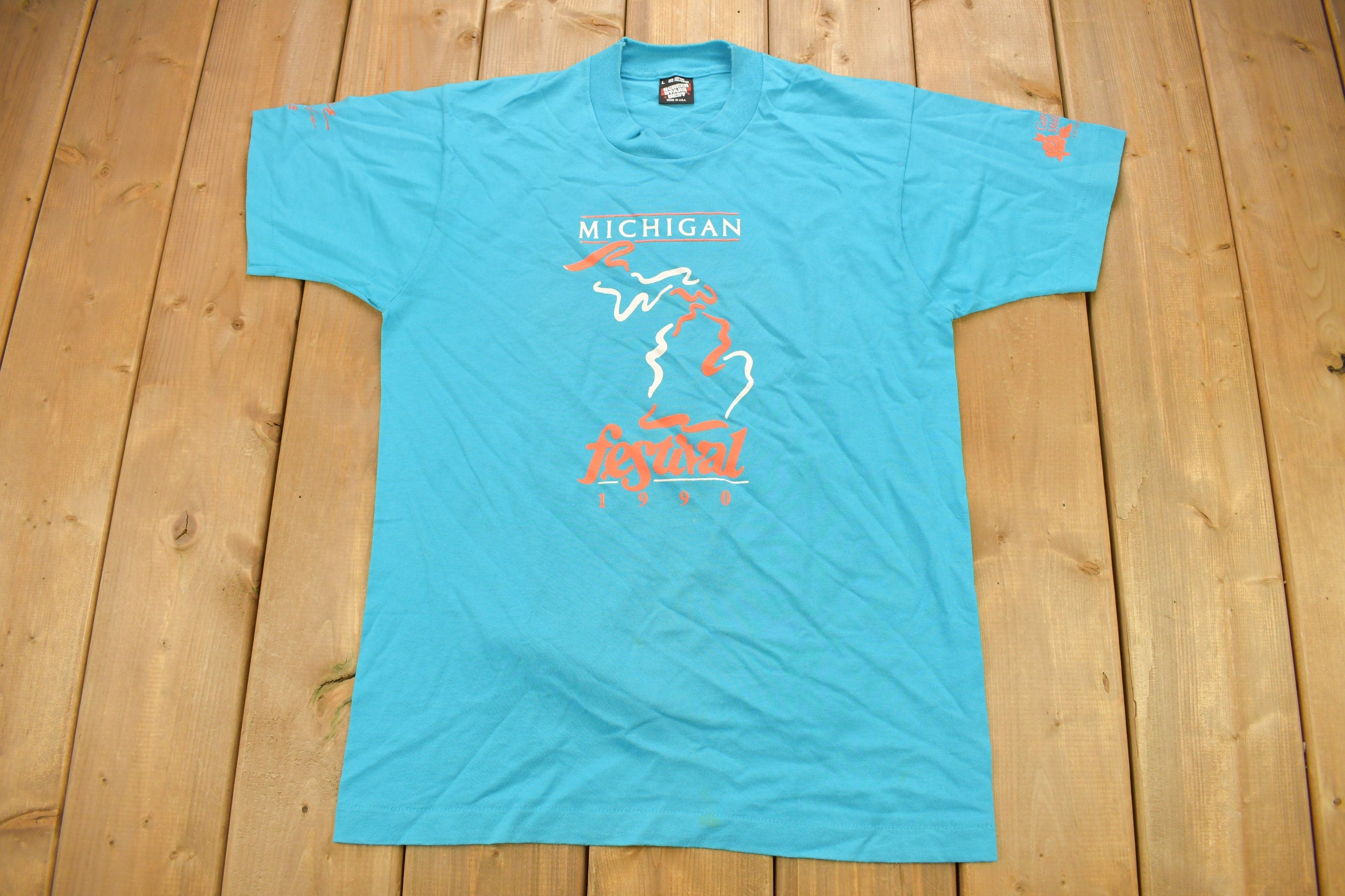 Vintage 1990 Michigan Festival Graphic T Shirt