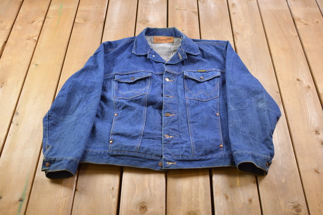 Vintage 1970s Wrangler Workwear Denim Jean Jacket