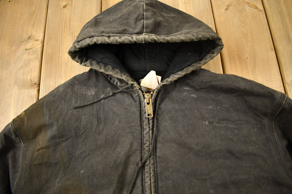 Vintage 1980s Distressed Carhartt Hooded Work Jacket