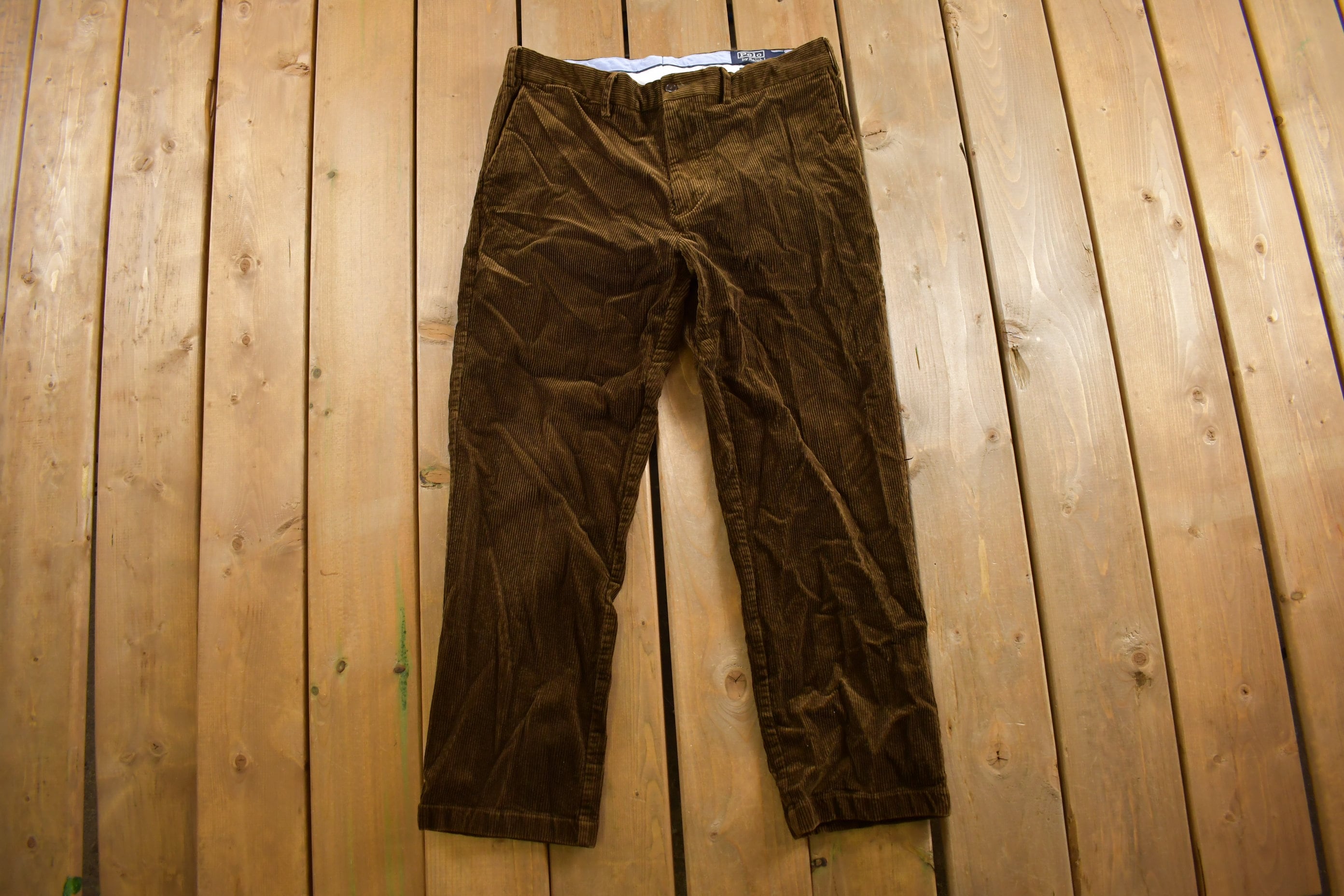 Vintage 1990's Polo Ralph Lauren Corduroy Trousers 35 x 27