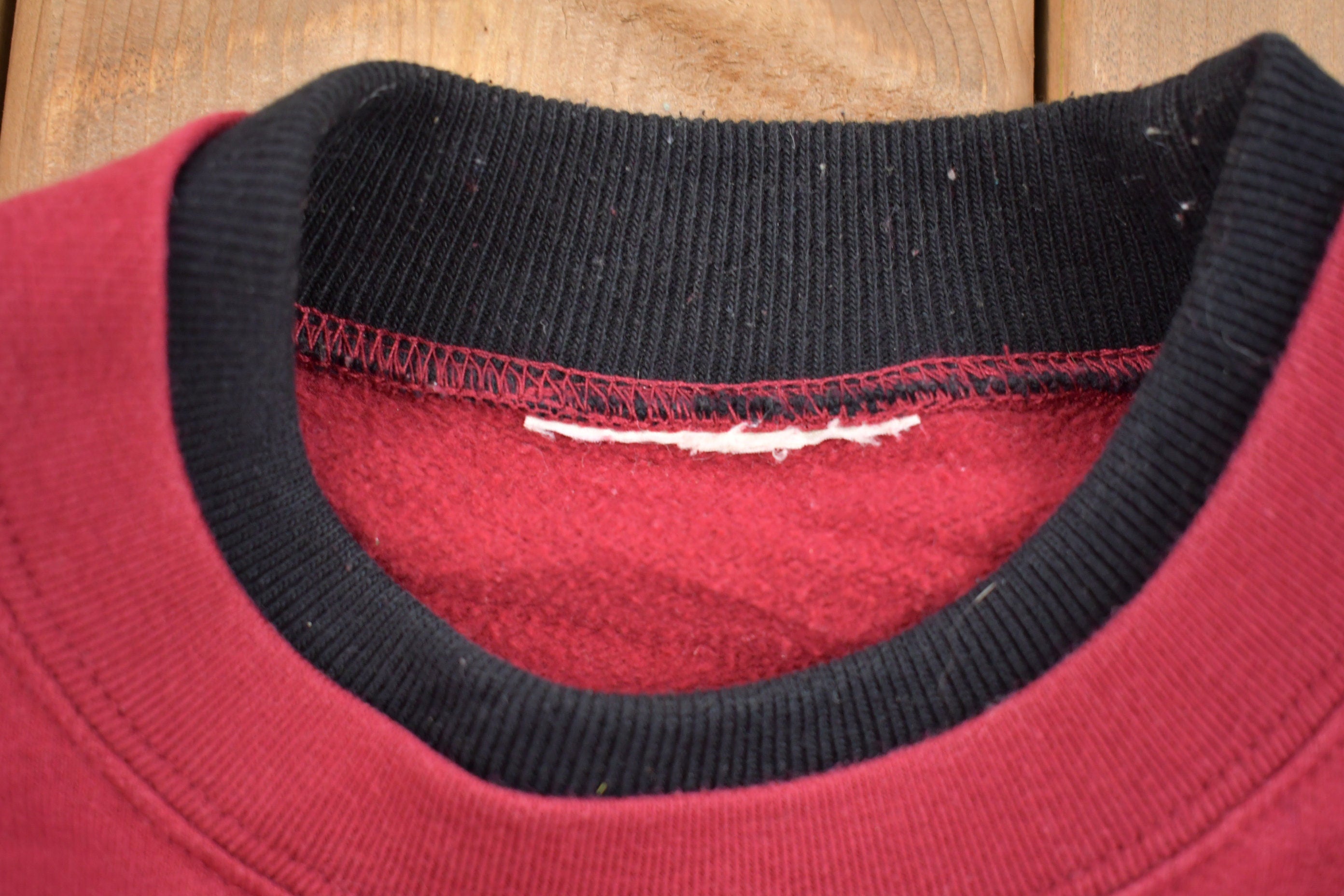 Vintage 1990s Cute Butterfly Double Collar Embroidered Crewneck Sweatshirt