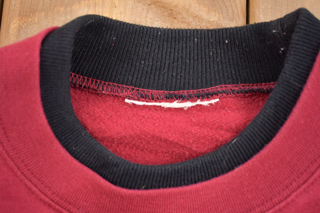 Vintage 1990s Cute Butterfly Double Collar Embroidered Crewneck Sweatshirt