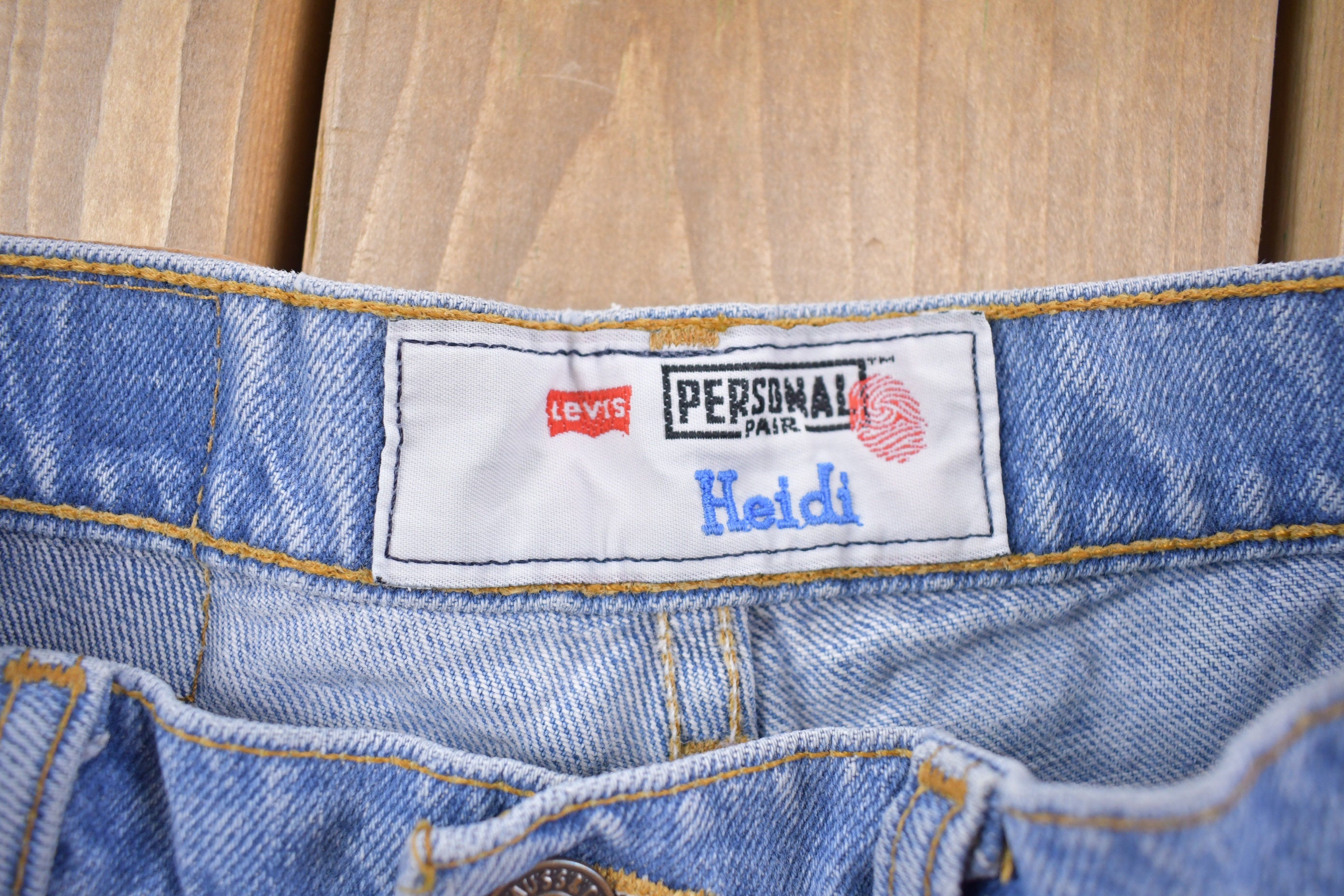 Vintage 1990s Personal Pair Heidi Levi's Tab Jeans Size 28 x 28