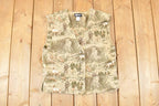 Vintage 1980s Merona AOP Hunting Camo Cardigan Vest Mens S