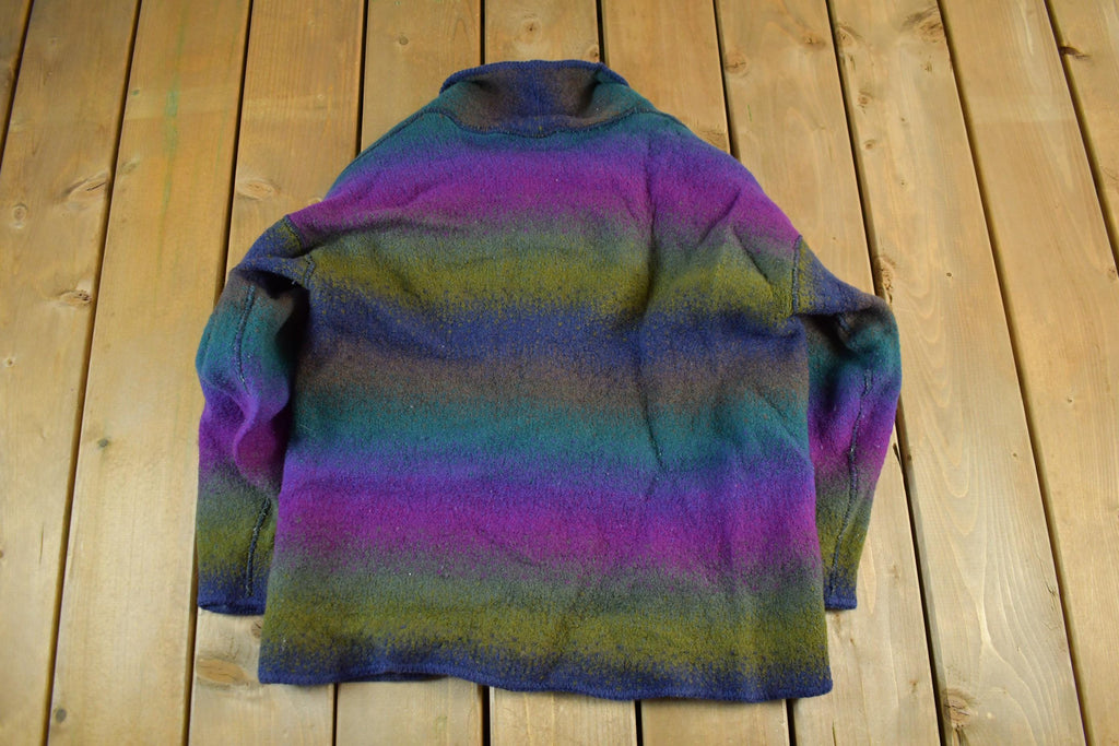 Vintage 1990s Early Winters Wool Cardigan Sweater Jacket Women's S-M