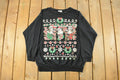 Vintage 1990s Cute Kitty Christmas Crewneck Sweatshirt Women's L