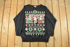 Vintage 1990s Cute Kitty Christmas Crewneck Sweatshirt Women's L