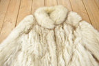 Vintage 1980s Arctic Fox Fur Coat Size 16