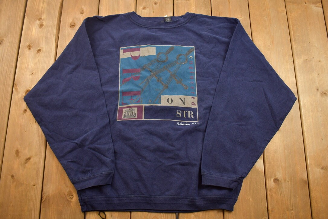 Vintage 1990s Engineered Precision Crewneck Engerineering Sweatshirt