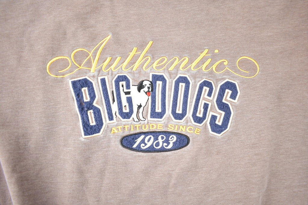 Vintage 1990s Authentic Big Dogs Embroidered Crewneck Sweatshirt