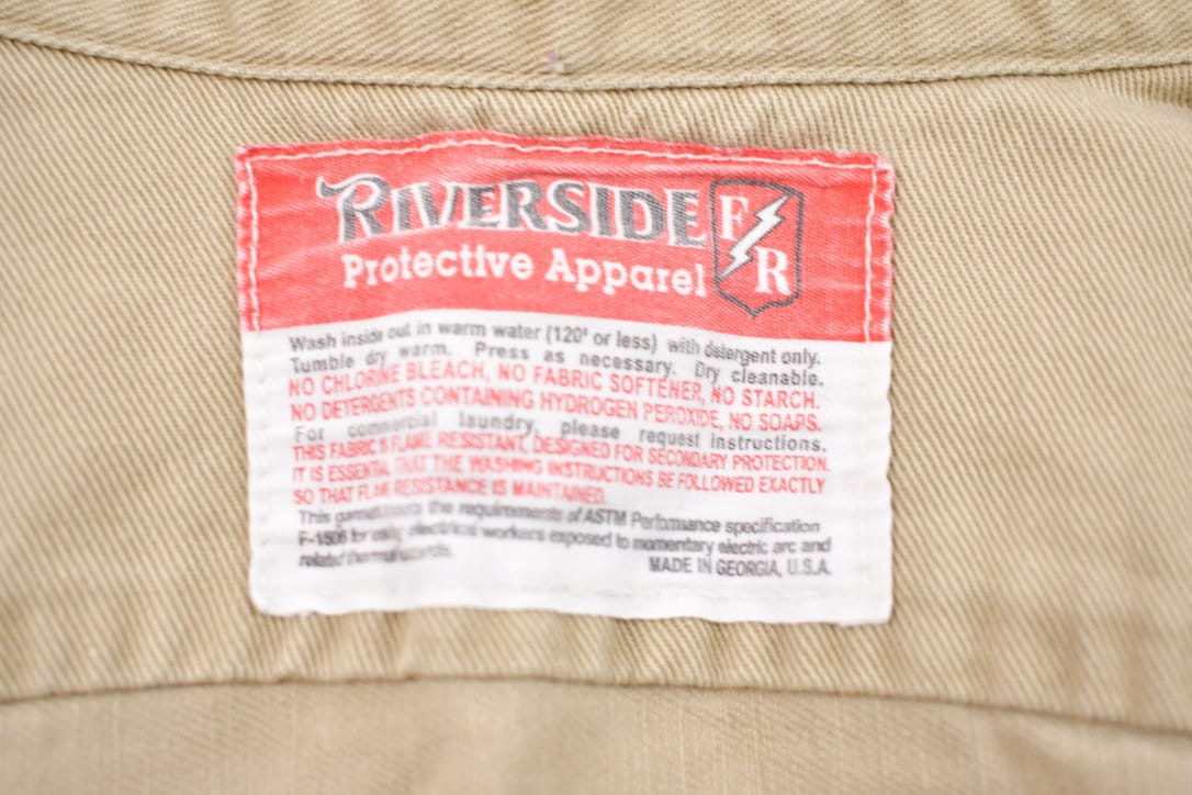 Vintage 1990s Riverside Protective Apparel Fire Resistant Button Up Shirt