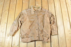 Vintage 1980s Brown Leather Buckled Light Jacket