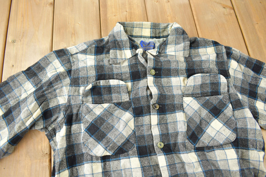 Vintage 1980s Pendleton Plaid Button Up Shirt
