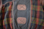 Vintage 1990s Adler Suede Plaid Bomber Jacket