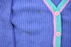 Vintage 1990s Cute Grandma Pastel Knitted Cardigan Sweater