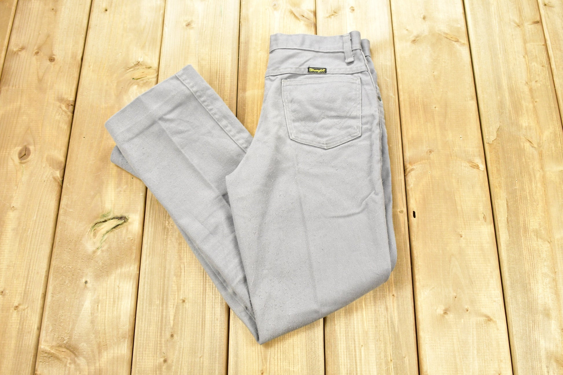 Vintage 1970s Wrangler Light Grey Wash Jeans Size 27