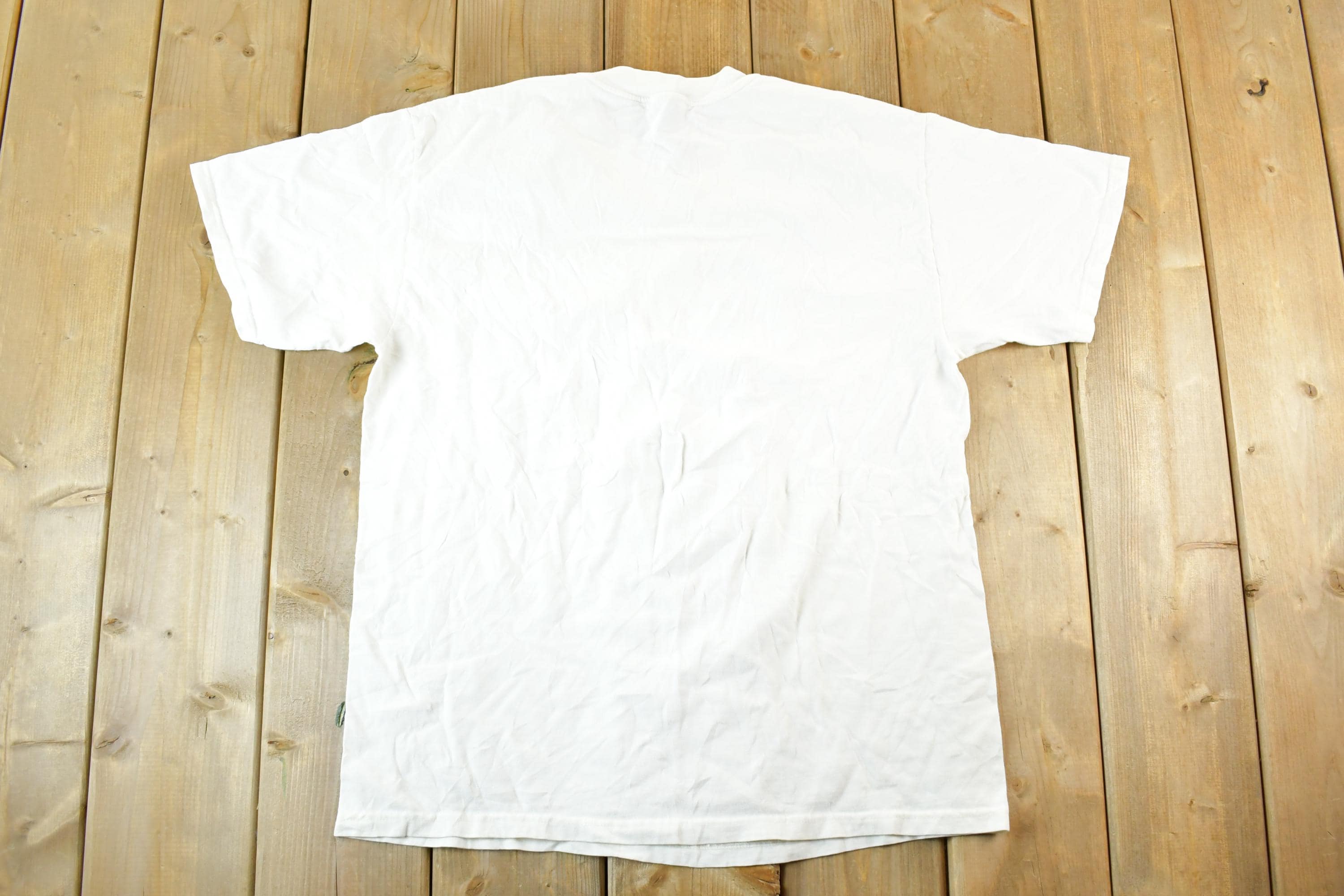 Vintage 1990s Wolfin Down Books At Your Library Souvenir T-Shirt Mens L