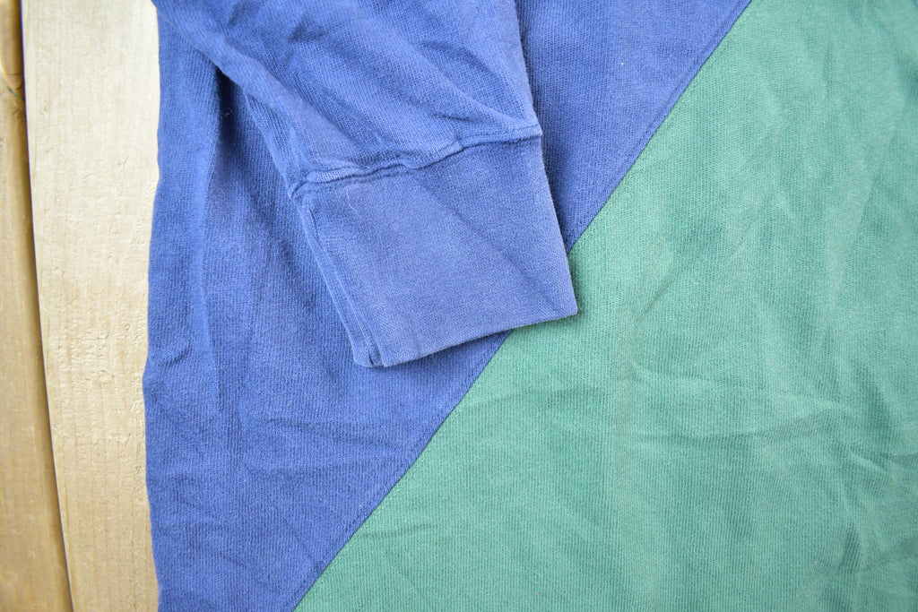 Vintage 1990s St Johns Bay Colour Block Rugby Style Quarter Button Up Shirt