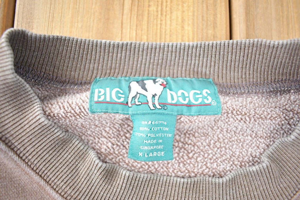 Vintage 1990s Authentic Big Dogs Embroidered Crewneck Sweatshirt