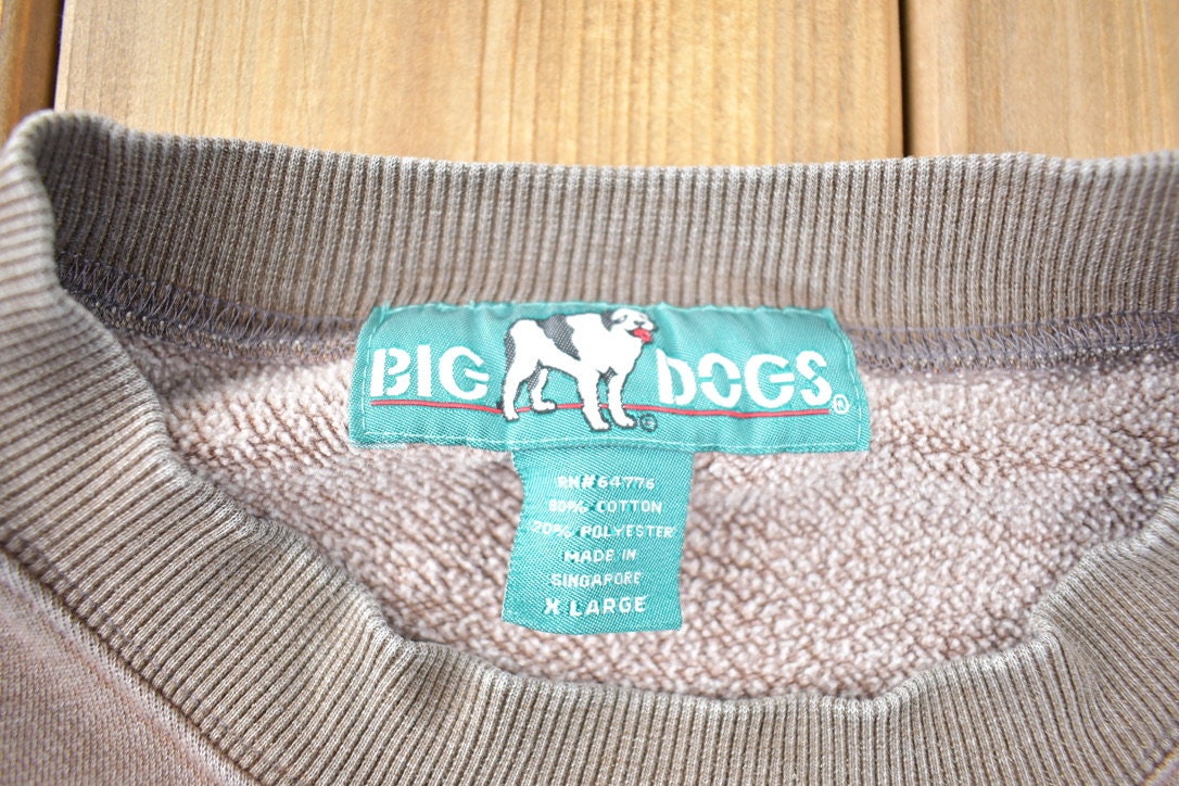 Vintage 1990s Authentic Big Dogs Embroidered Crewneck Sweatshirt