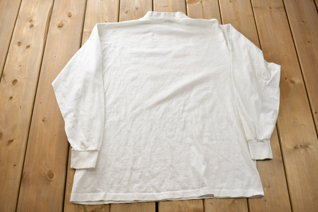 Vintage 1998 Lake Tahoe Ridge Souvenir Long Sleeve Mock Neck T Shirt