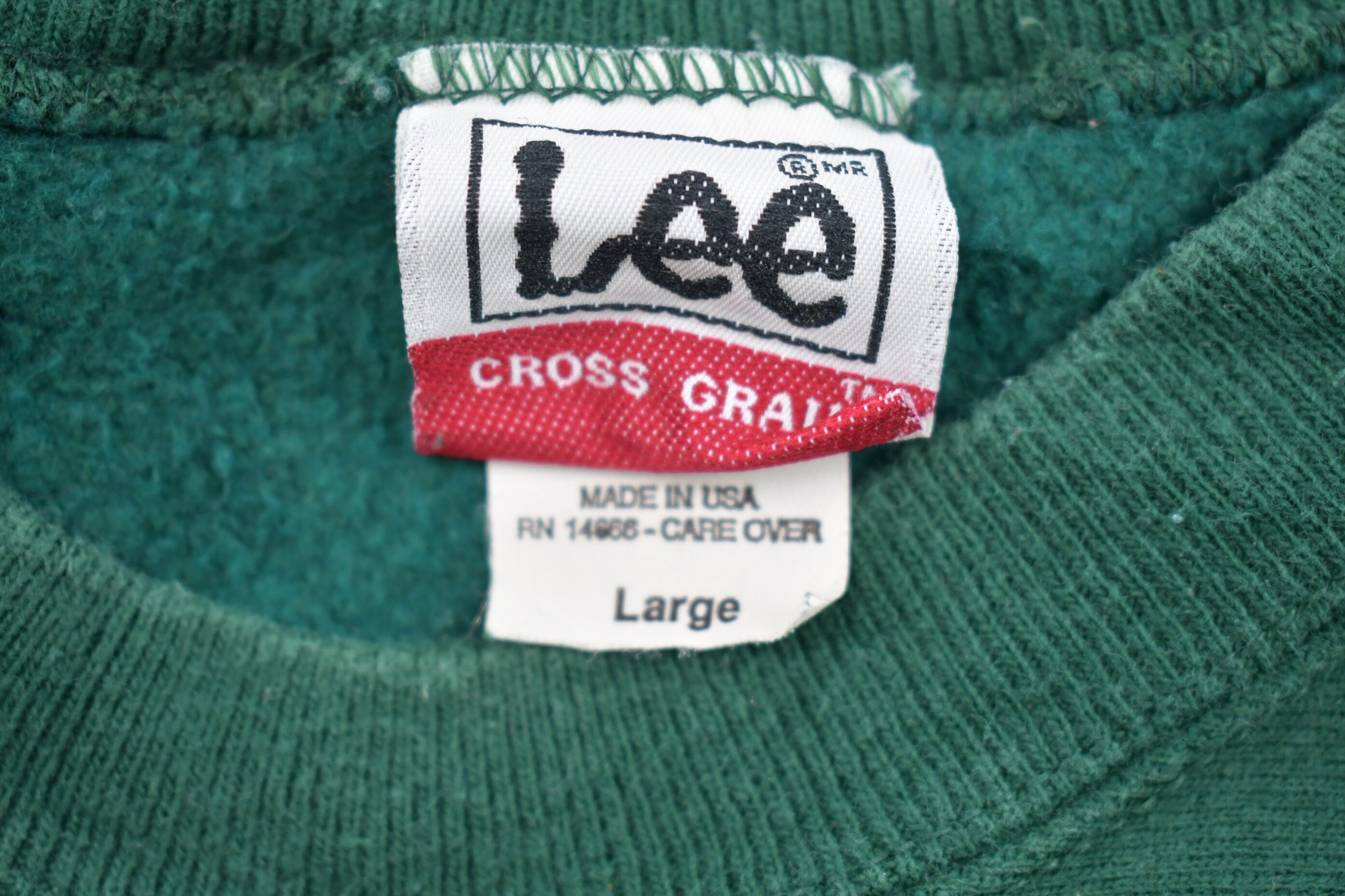 Vintage 1990s Lee Blank Green Crewneck Sweatshirt