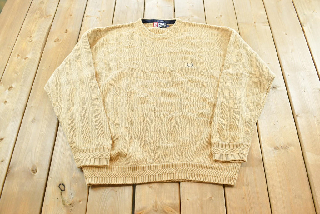 Vintage 1990s Chaps Ralph Lauren Knit Crewneck Sweater Men's L /
