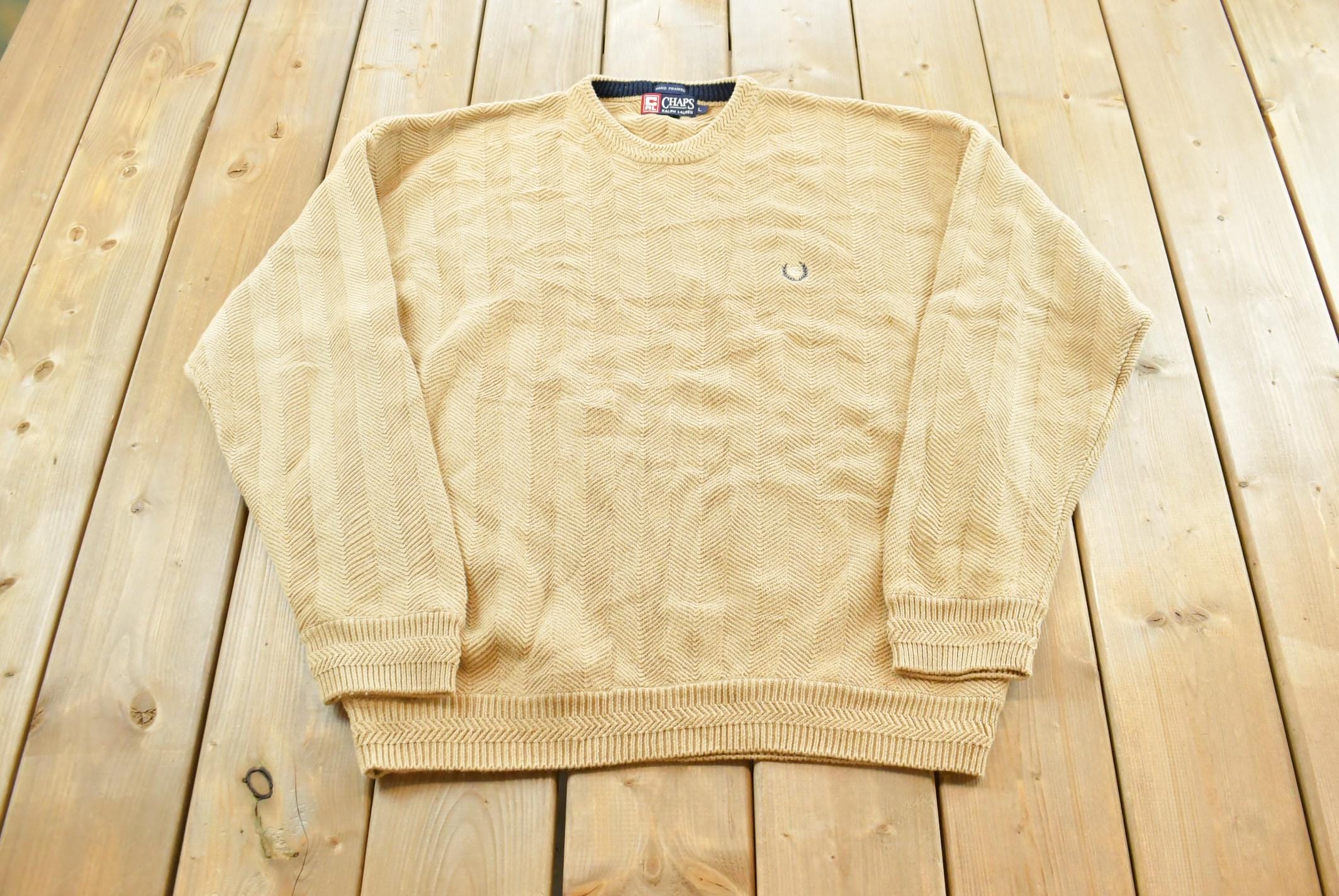 Vintage 1990s Chaps Ralph Lauren Knit Crewneck Sweater Men's L /