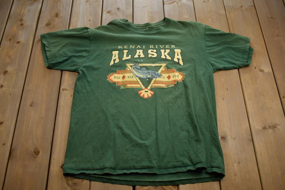 Vintage 1990s Kenai River Alaska Souvenir T-Shirt