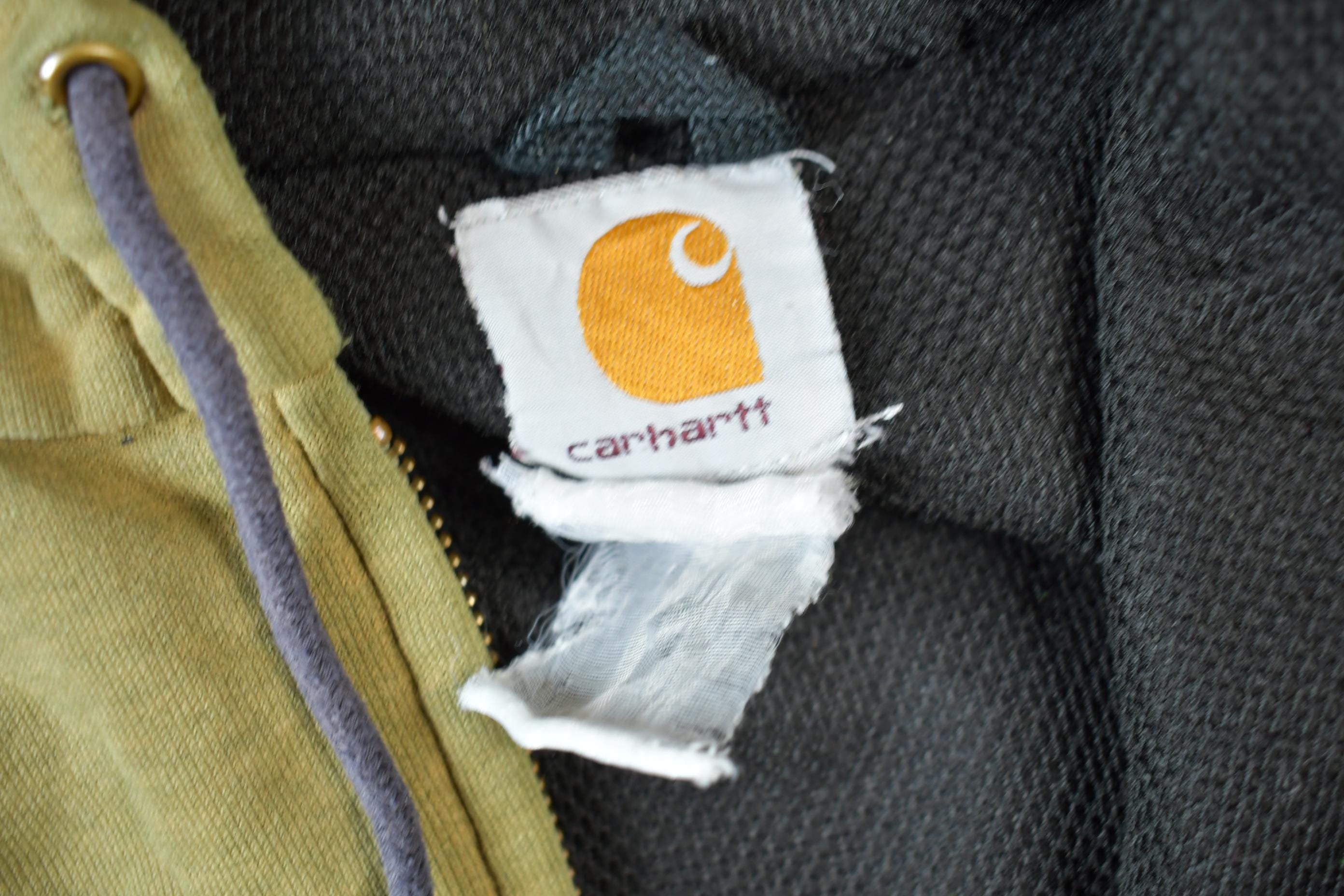 Vintage 90s Carhartt Thermal Lined Zip Up Hoodie Size XL
