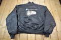 Vintage 1990s MTA New York City Transit Embroidered Snap Button Satin Jacket Made In USA