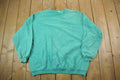 Vintage 1990s Turquoise Blank Crewneck Sweatshirt