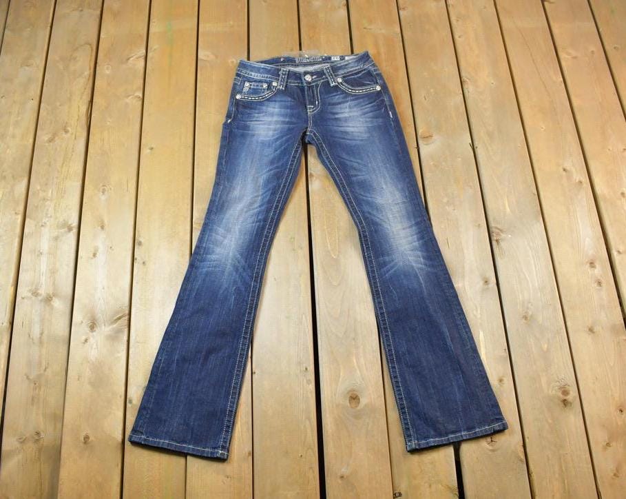 Vintage Y2K Miss Me Bedazzled Low Rise Jeans Size 26x31