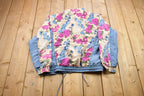 Vintage 1990s Floral Zip Up Sweater