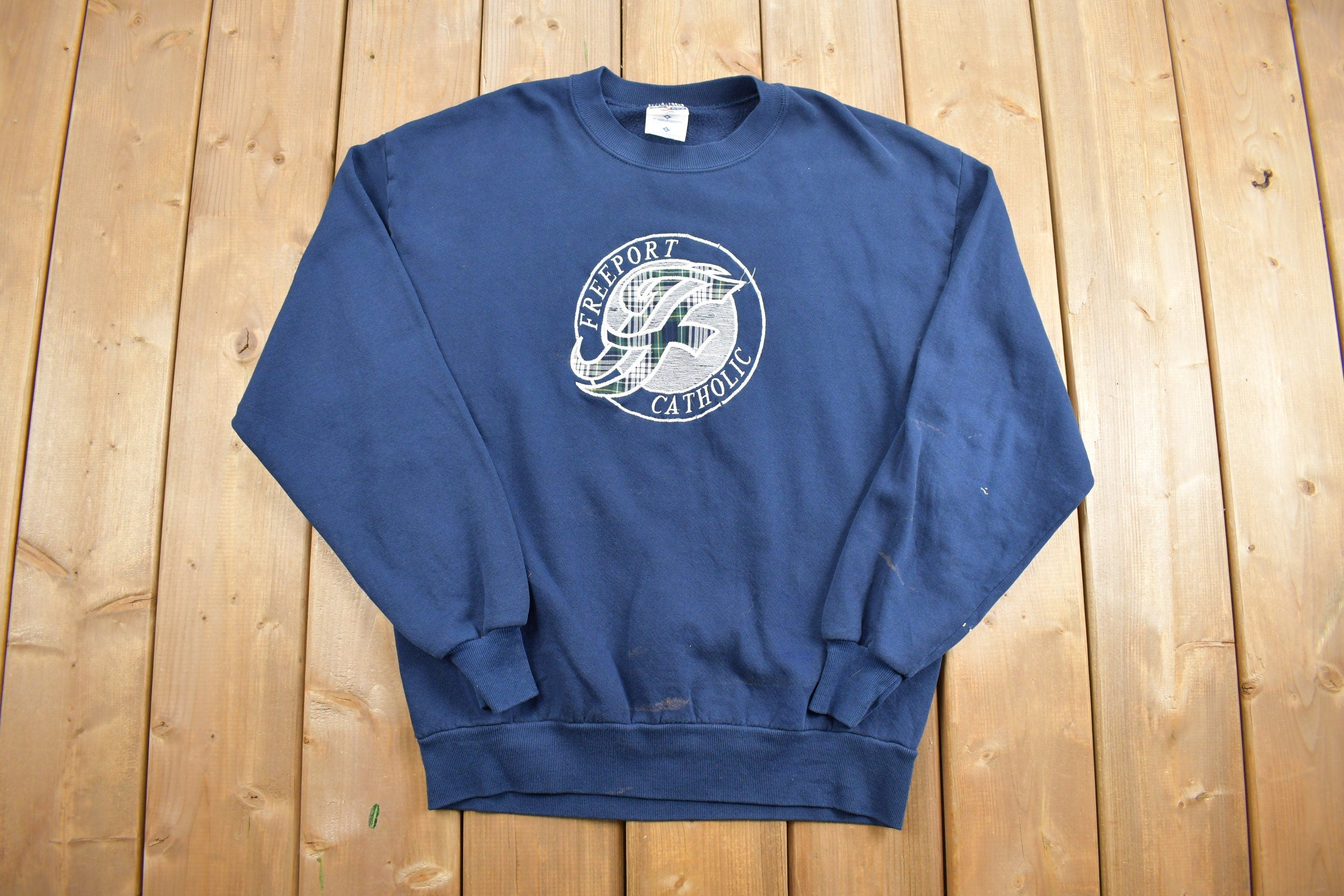 Vintage 1990s Freeport Catholic Crewneck Sweatshirt