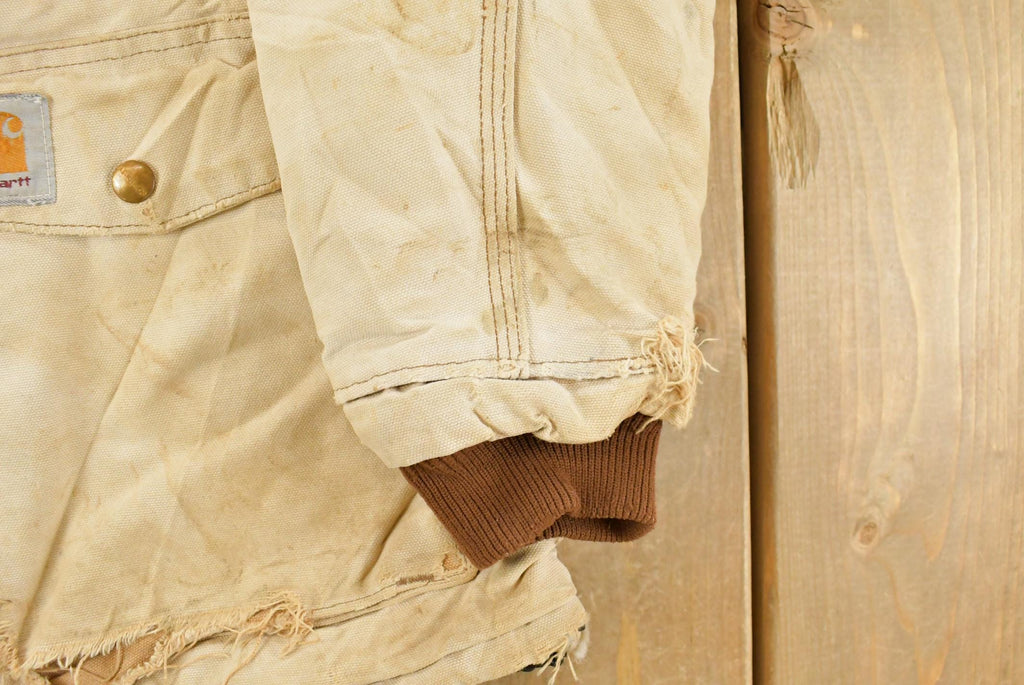 Vintage 1990s Carhartt Sun Faded Canvas Jacket Men's XL
