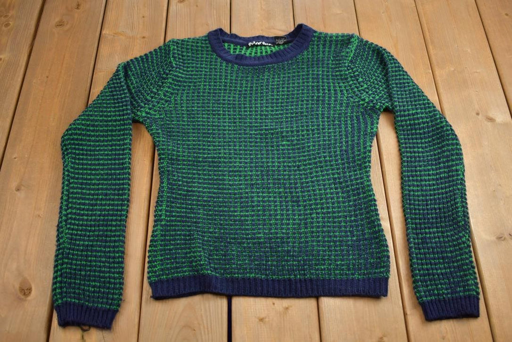 Vintage 1990s Planet Gold Women's Acrylic Knit Crewneck Sweater
