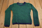 Vintage 1990s Planet Gold Women's Acrylic Knit Crewneck Sweater