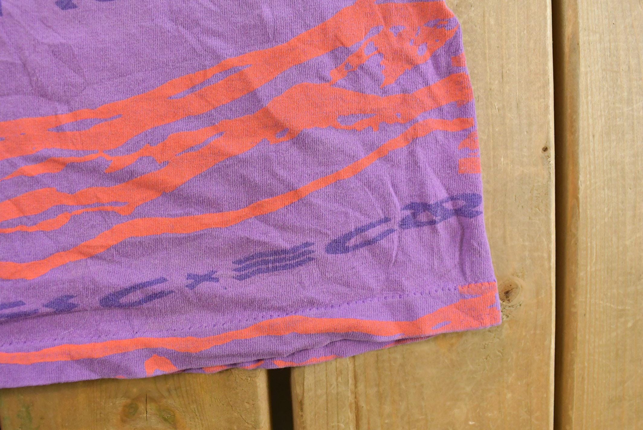 Vintage 1990s Ocean Pacific All Over Print Surf Graphic T Shirt Men's XL
