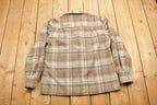 Vintage 1990s Plaid Button Up Blazer Shirt