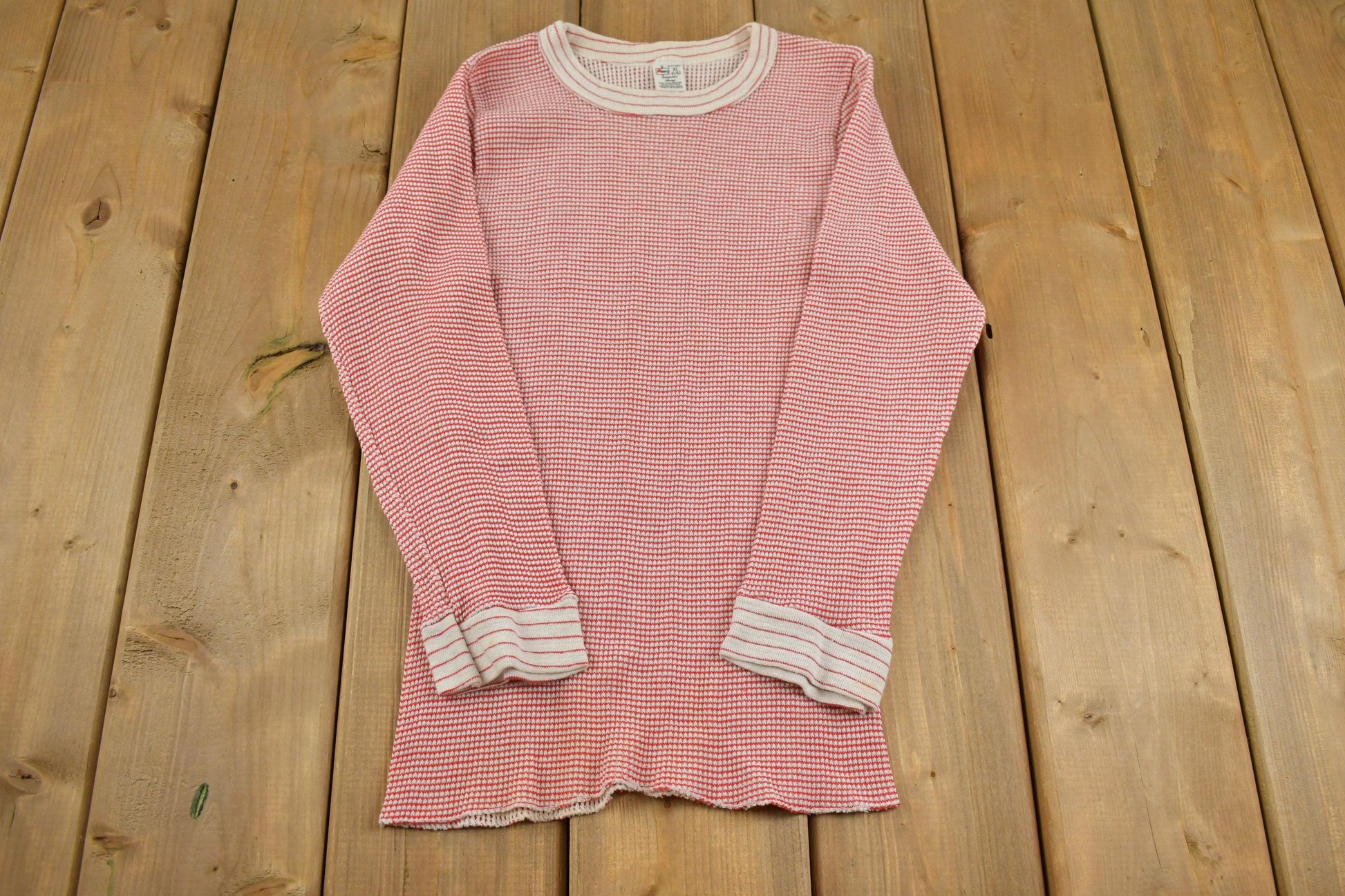 Vintage 1970s Kmart Thermal Crewneck Sweatshirt Made In USA