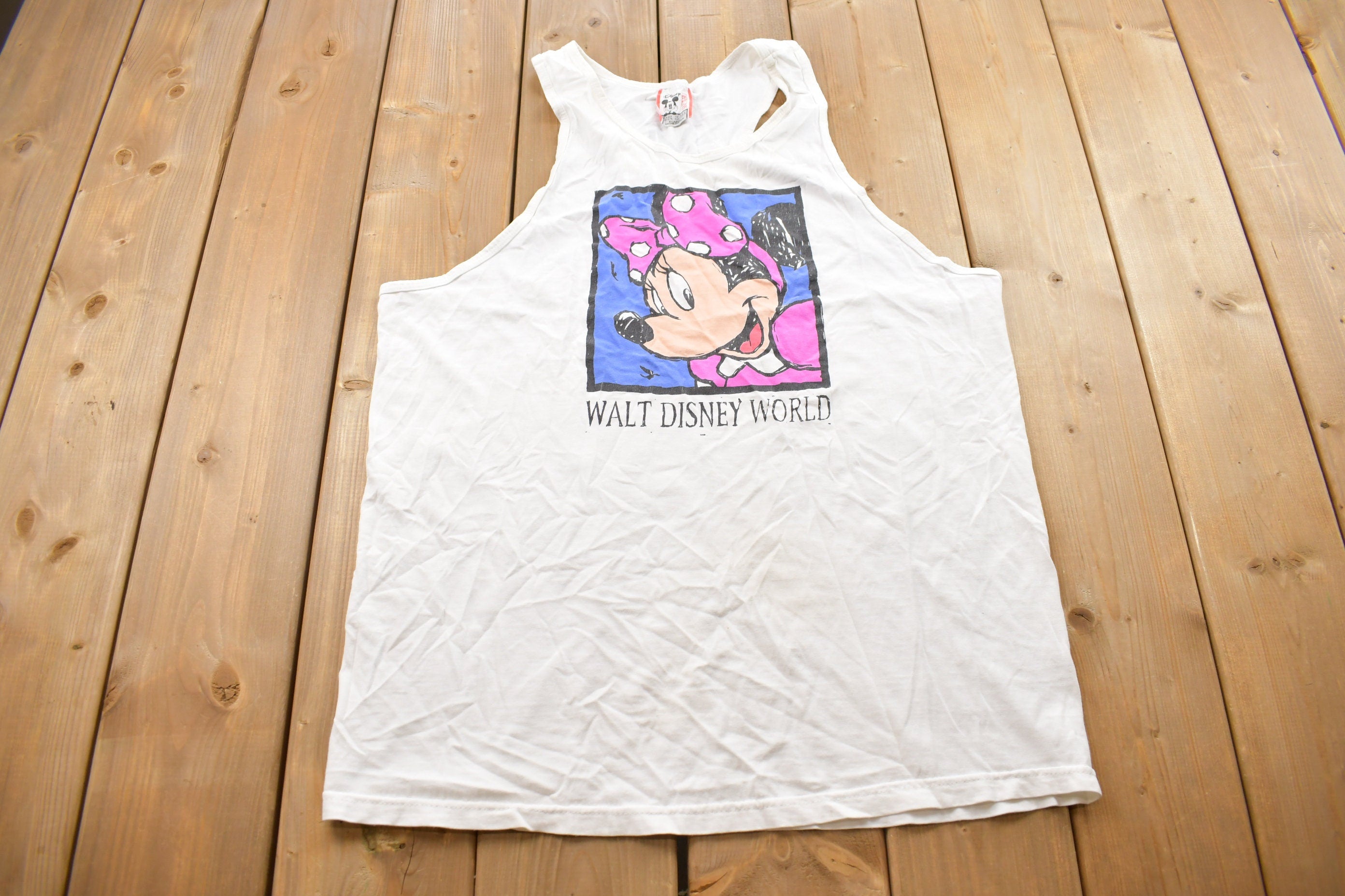 Vintage 1990s Minnie Mouse Tank Top Graphic Shirt