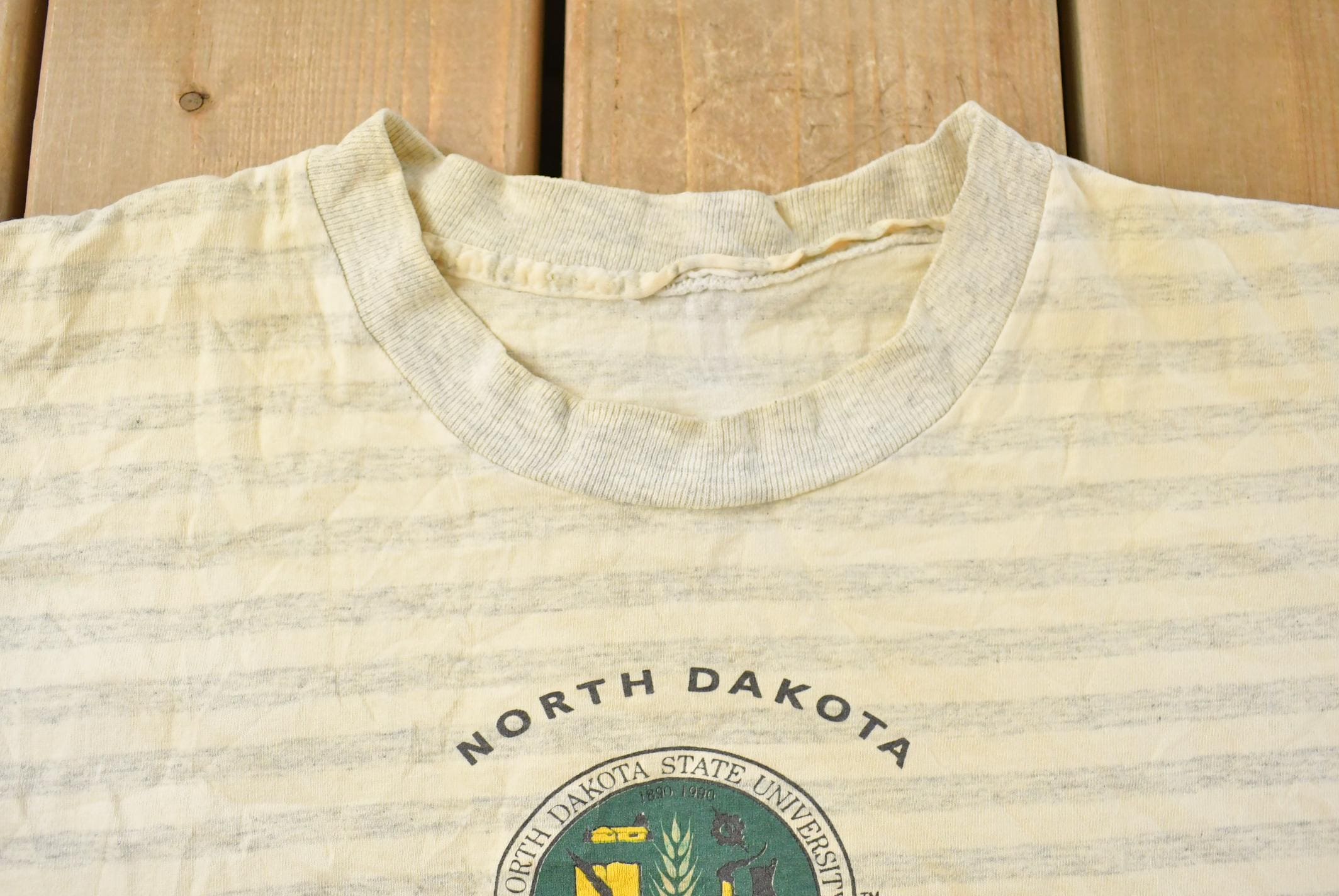 Vintage 1990s North Dakota State Bisons Collegiate T-Shirt Men's L / 90s Sportswear / Athleisure / Athletic / Single Stitch