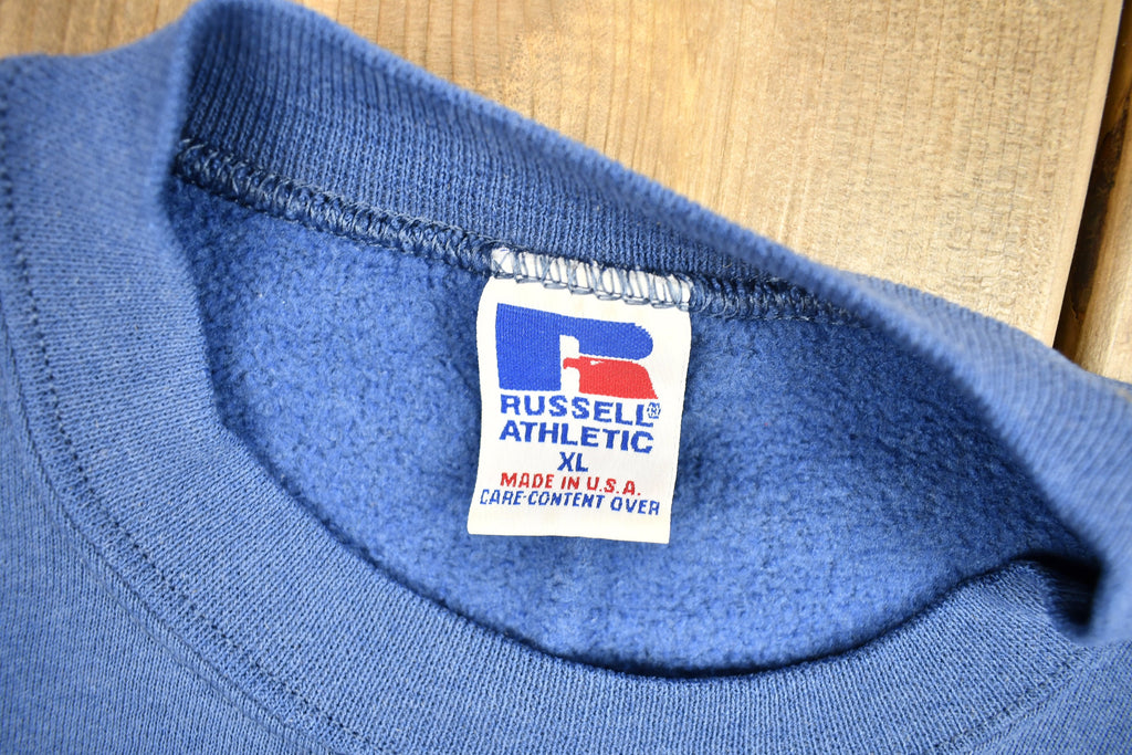 Vintage 1990s Russell Athletics Blank Blue Crewneck Sweatshirt