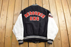Vintage 1990s Resource Eng Leather Varsity Jacket