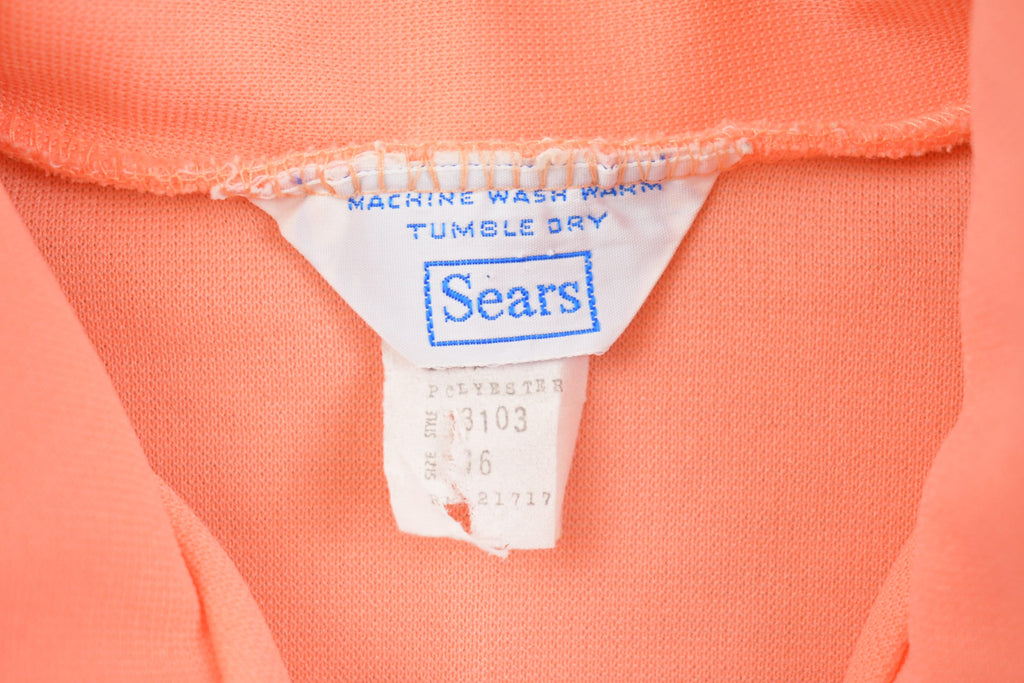 Vintage 1980s Blank Pink Womens Button Up Short Sleeve Shirt
