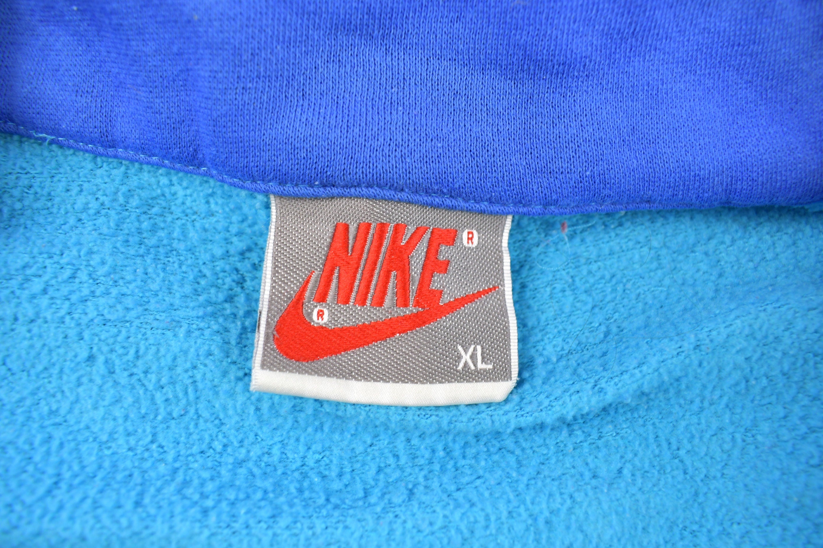 Vintage 1990s Nike Embroidered Mini Swoosh Zip Up Sweatshirt