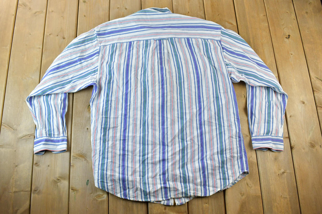 Vintage 90s Eddie Bauer Striped Button Up Shirt